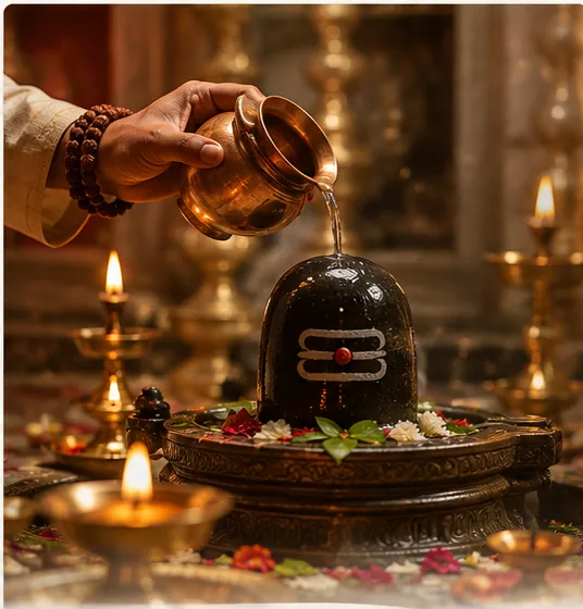 Rudrabhishek ritual photograph